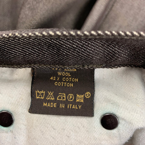 LOUIS VUITTON Size 32 Brown Wool Cotton Straight Button Fly Jeans
