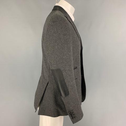 SELFMADE Taille M Manteau de sport pied-de-poule gris noir