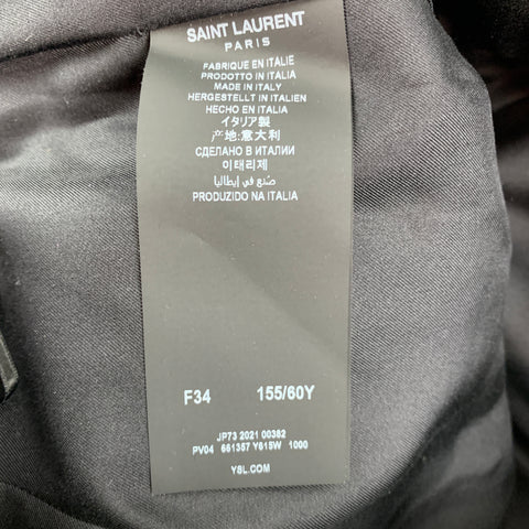 SAINT LAURENT Size 2 Black Cotton High Waisted Shorts