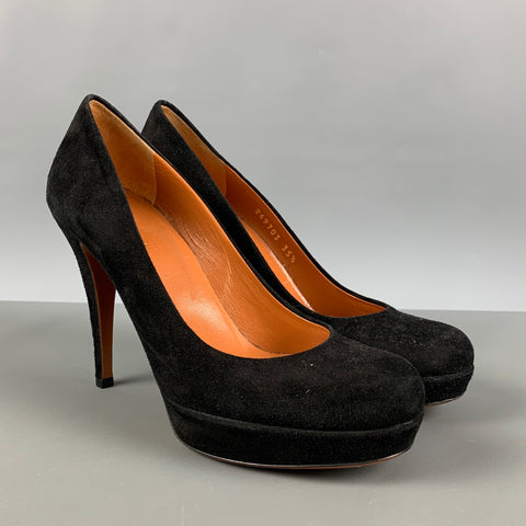 Zapatos de tacón con plataforma de ante negro GUCCI talla 5.5
