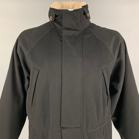 LORO PIANA Size M Black Quilted Cashmere Icer Jacket