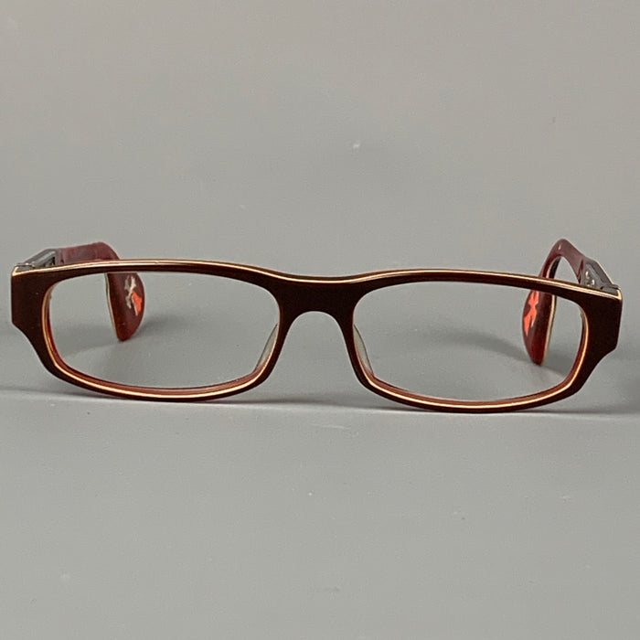 CHROME HEARTS Lunettes en acétate argenté bordeaux