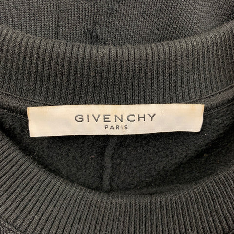 GIVENCHY by Ricardo Tisci Size S/M Black Jesus Patchwork Cotton Oversized Sweatshirt Short Set