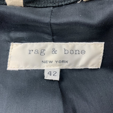 RAG & BONE Size 42 Black Solid Nylon Zip Up Jacket