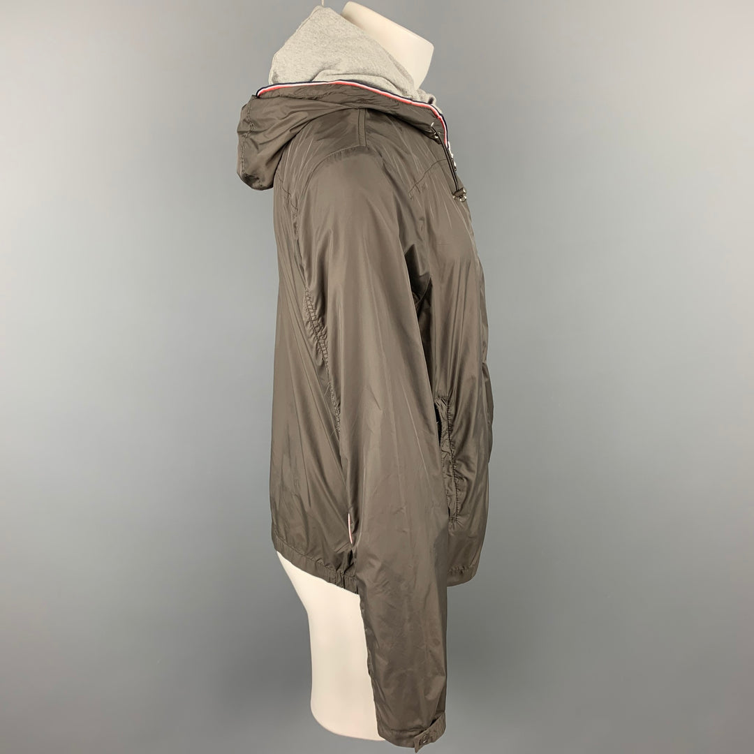 BENSIMON Chaqueta Con Capucha De Nylon Gris Talla L