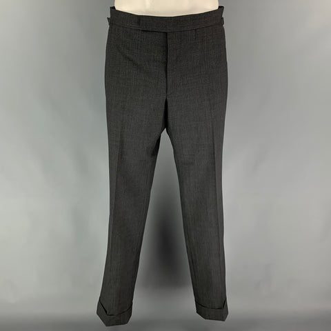 TOM FORD Size 48 Dark Gray Wool Notch Lapel Suit