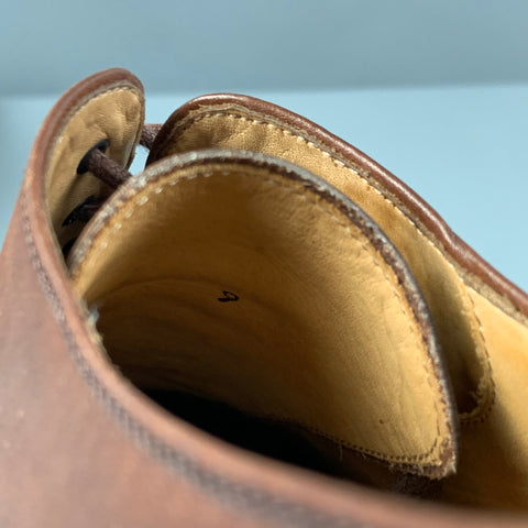 JACK ERWIN Talla 9 Zapatos con cordones de cuero perforado marrón