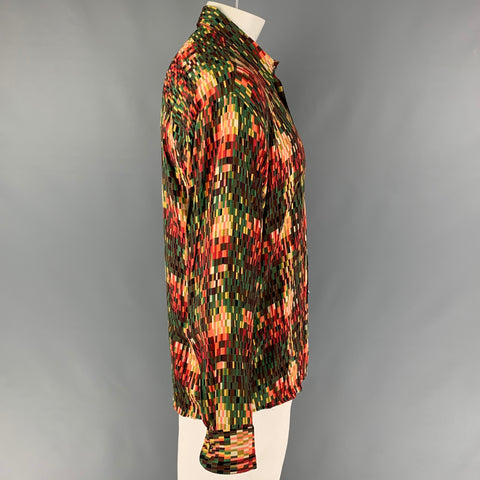 Vintage ATLANTIC CONNECTION Size M Multi-Color Abstract Long Sleeve Shirt
