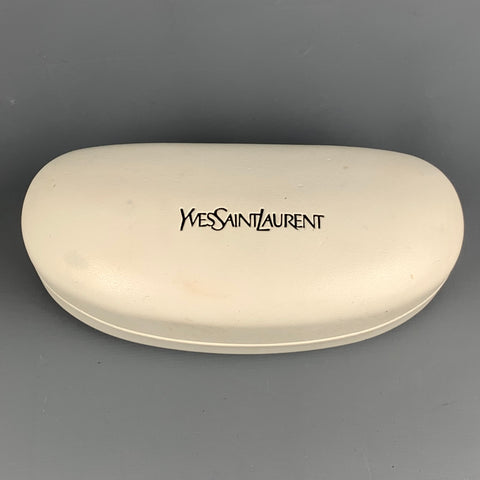 SAINT LAURENT White Acetate Mirrored Sunglasses