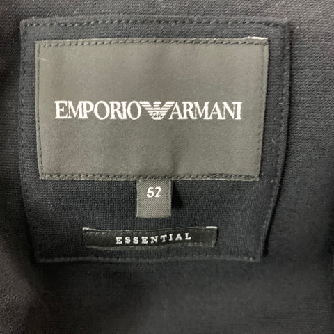 EMPORIO ARMANI Size 42 Black Solid Viscose Blend Notch Lapel Sport Coat