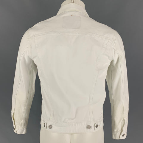 LEVI STRAUSS Size S White Cotton Trucker Jacket