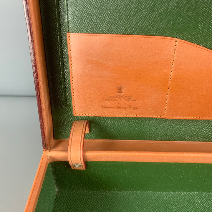 SWAINE ADENEY BRIGG Tan Leather Briefcase