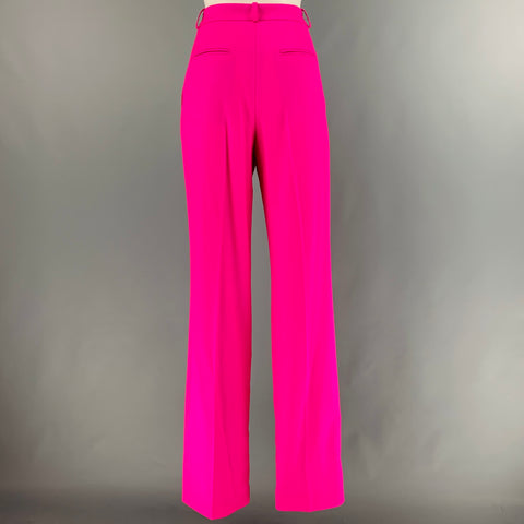 MARCELL VON BERLIN Size 4 Pink Virgin Wool Blend Straight Dress Pants