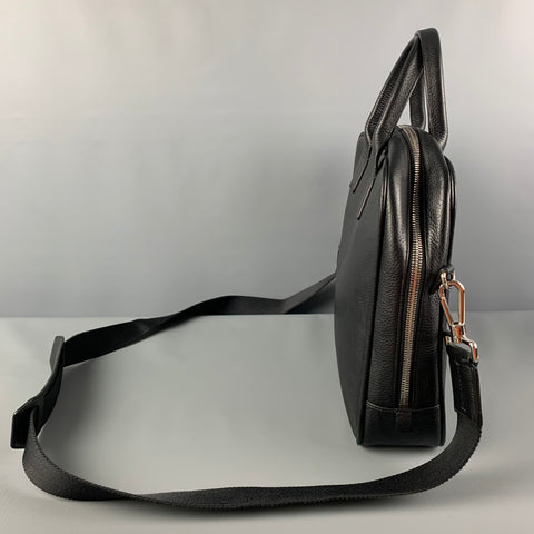 BALLY Black Leather Top Handles Shoulder Bag
