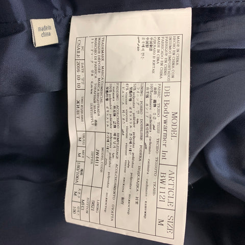 SUIT SUPPLY Size M Grey Quilted Cashmere Notch Lapel Vest