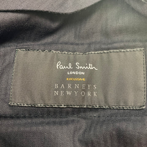 PAUL SMITH x BARNET'S NEW YORK Size 30 Black Wool / Mohair Tuxedo Dress Pants