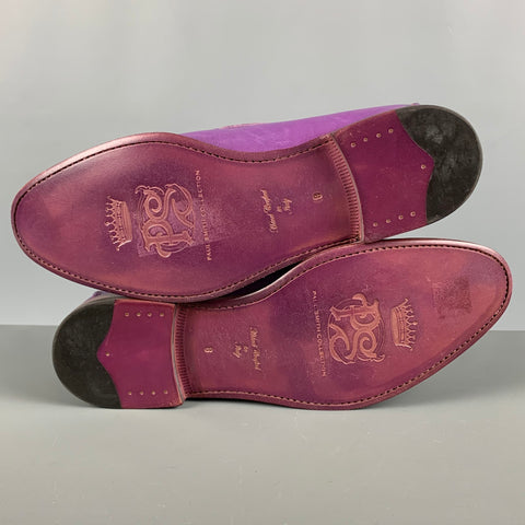 PAUL SMITH Size 9 Purple Antique Leather Tassels Loafers