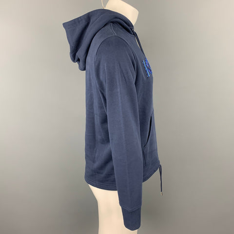 KENZO Sweat à capuche en coton brodé marine taille S