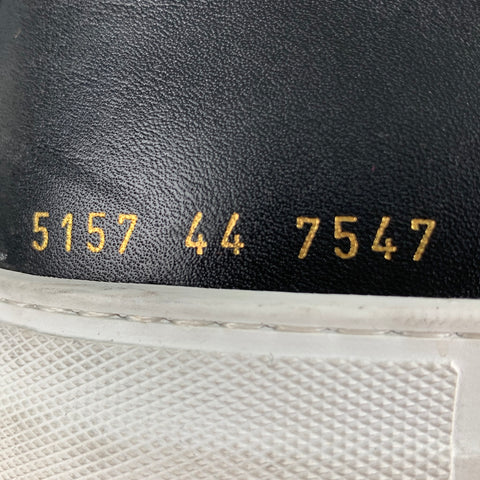 PROYECTOS COMUNES Talla 11 Tenis bajos de cuero cosidos en negro