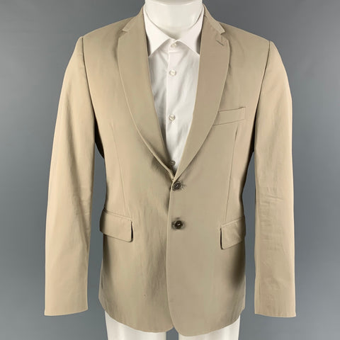 BARNEY'S CO-OP Taille 36 Manteau de sport à revers cranté en coton kaki