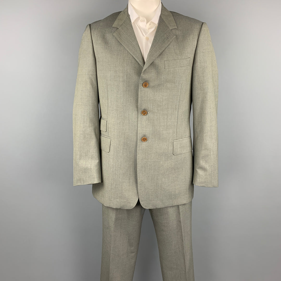 PAUL SMITH The Byard Taille 44 Costume à revers cranté en laine grise régulière