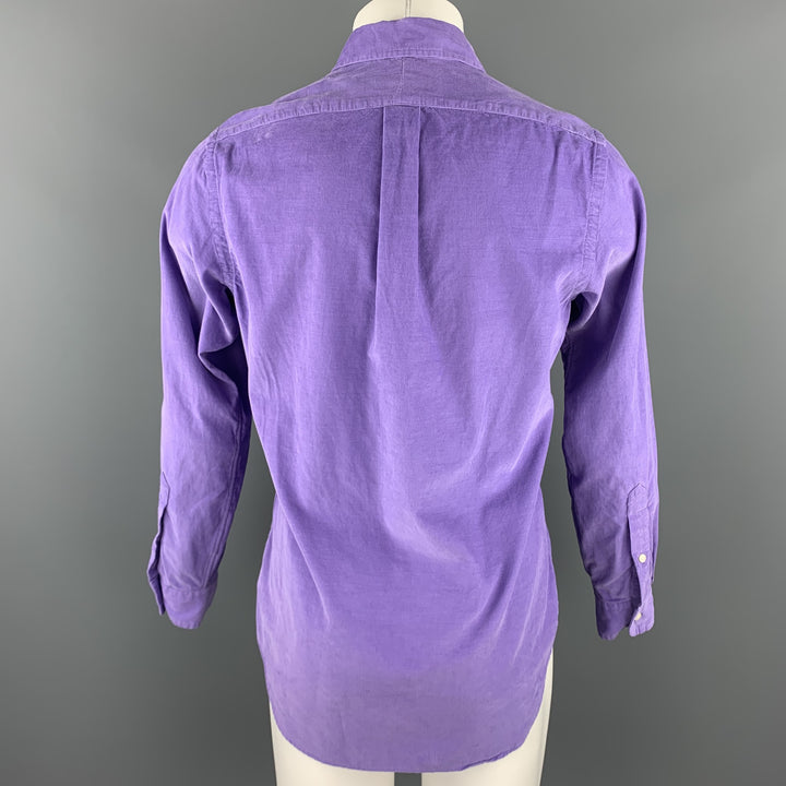 RALPH LAUREN Size S Purple Corduroy Button Down Long Sleeve Shirt