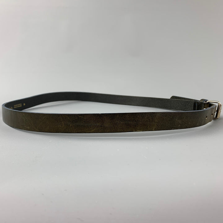 PAUL SMITH Waist Size 36 Charcoal Leather Belt