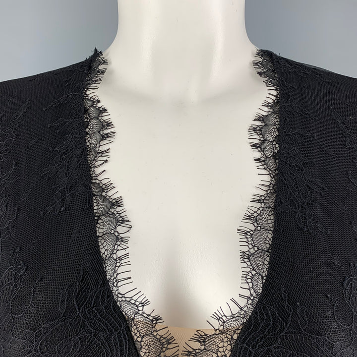 MICHAEL COSTELLO x  REVOLVE Size XXS Black Polyester Spandex Sheer Gown Dress