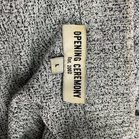 OPENING CEREMONY Size L Black & White Nylon Open Back Pullover