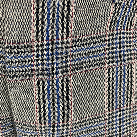 LOUIS VUITTON Size 32 Blue White Plaid Cotton Polyester Zip Fly Shorts