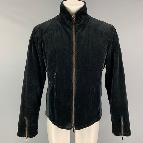 EMPORIO ARMANI Size S Black Cotton Zip Up Jacket