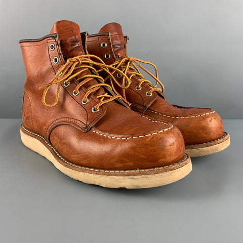 RED WING Size 11 Brown Leather Lace Up Boots