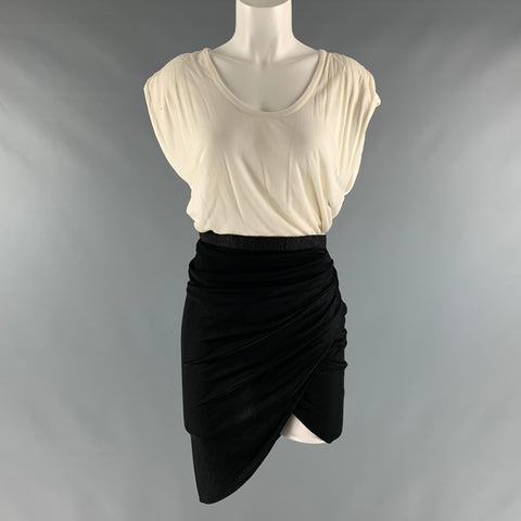 ALEXANDER WANG Taille 4 Robe sans manches blanche noire