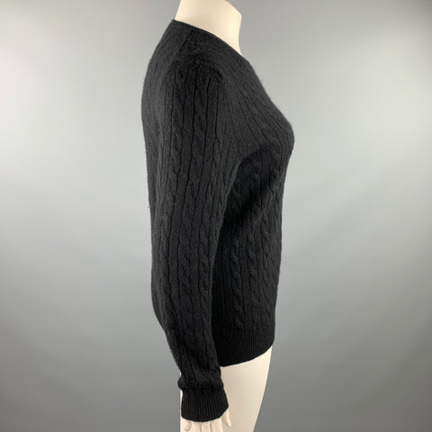BROOKS BROTHERS Taille L Pull en cachemire tricoté noir