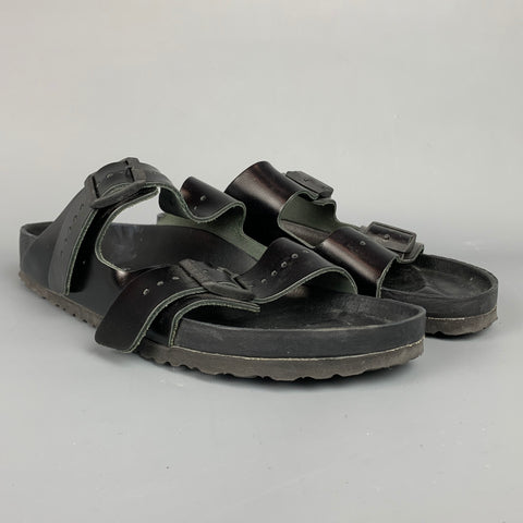 RICK OWENS x BIRKENSTOCK Arizona Size 12 Black Leather Sandals