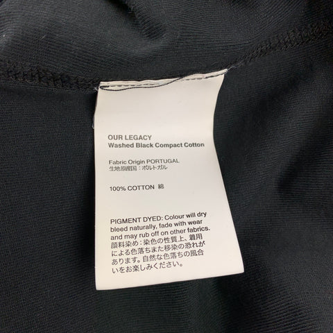 OUR LEGACY Size M Black Cotton Half Zip Pullover