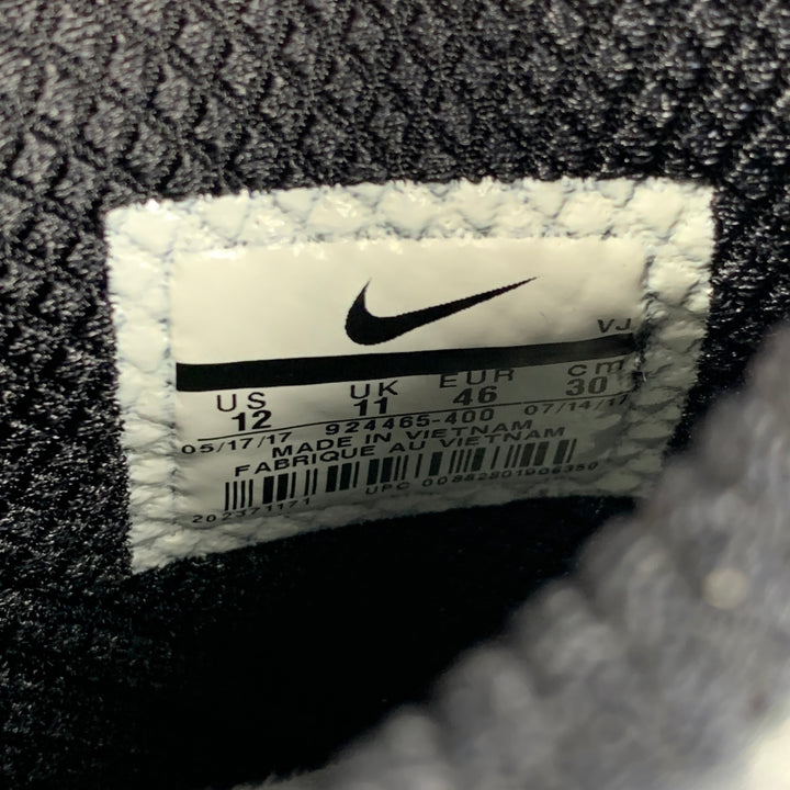 NIKE Zoom Size 12 Navy & Grey Charcoal Mixed Fabrics Mesh Slip On Sneakers