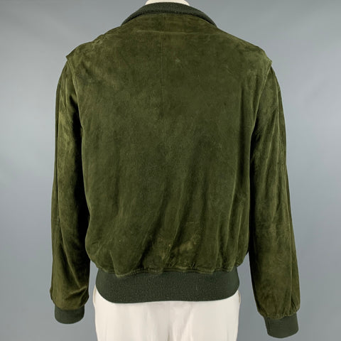 POLO by RALPH LAUREN Size XL Green Suede Bomber Jacket