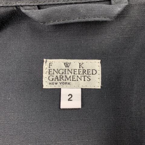 F W K Size M Black Nylon / Cotton Double Breasted Jacket