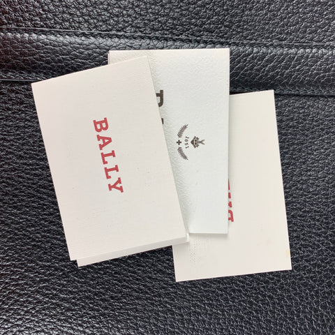 BALLY Black Pebble Grain Leather Shoulder Bag
