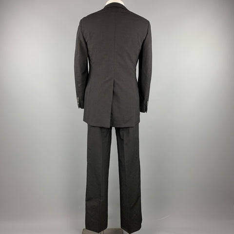 RALPH LAUREN Size 40 Regular Black Wool Notch Lapel Tuxedo