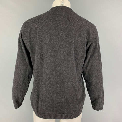 VERSACE JEANS COUTURE Size M Grey Horizontal Stripe Wool Nylon Sweater