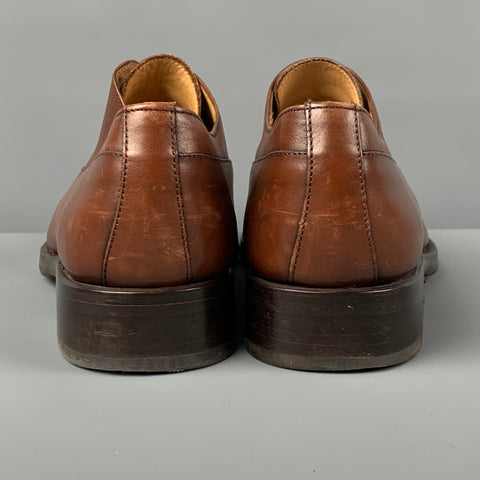 JACK ERWIN Talla 9 Zapatos con cordones de cuero perforado marrón