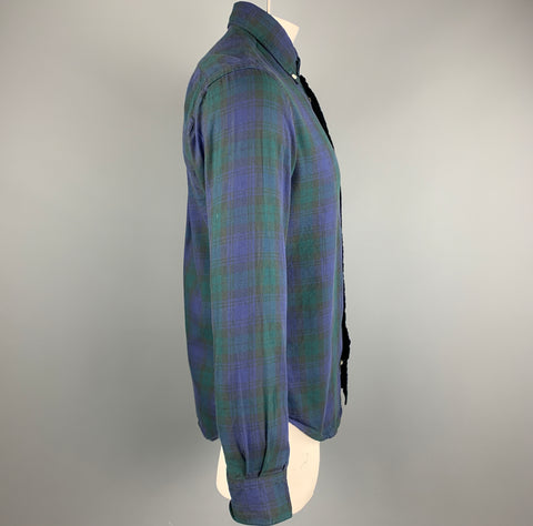 GITMAN VINTAGE Size M Green & Navy Plaid Cotton Button Down Long Sleeve Shirt