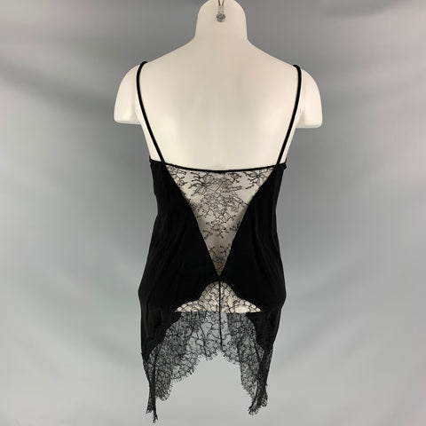GIVENCHY Size S Black Viscose  Mixed Fabrics Dress Top