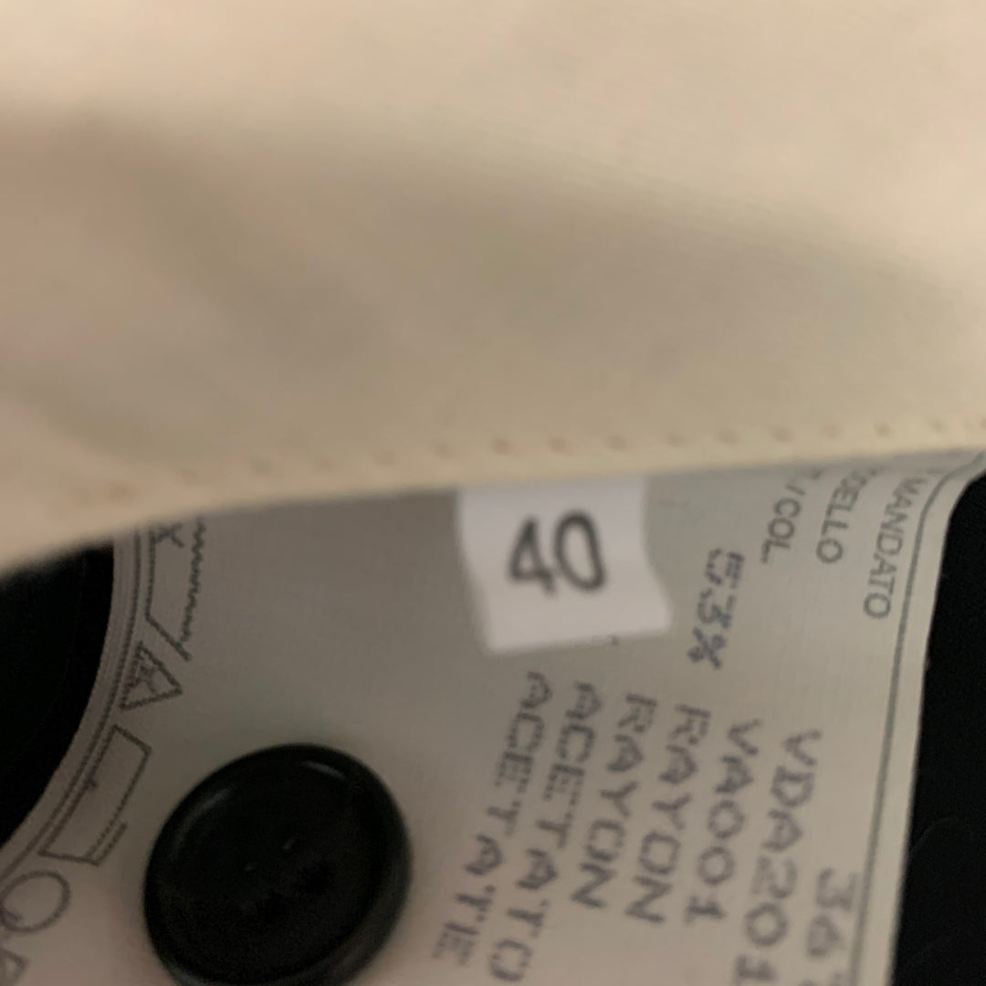 VIKTOR & ROLF Size 4 Black Rayon Acetate Tuxedo Pants Suit