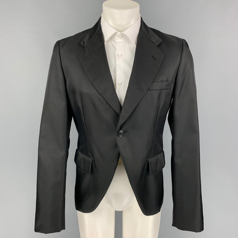 COMME des GARCONS HOMME PLUS Size M Black Nylon Sport Coat
