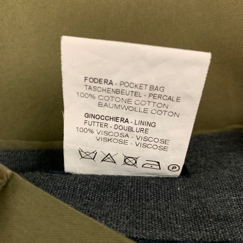 LANVIN Size 30 Olive Cotton Flat Front Casual Pants