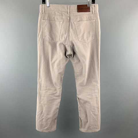 RALPH LAUREN Size 29 Gray Cotton 32 Zip Five Pockets Casual Pants