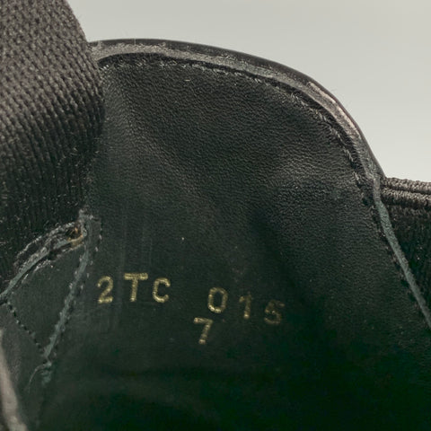 PRADA Size US 8 / UK 7  Black Brushed Leather Ankle Chelsea Boots